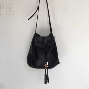 Kate Spade pebble leather slouch bucket bag - black